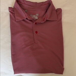 Under Armour Men's Burgundy Striped Polo
